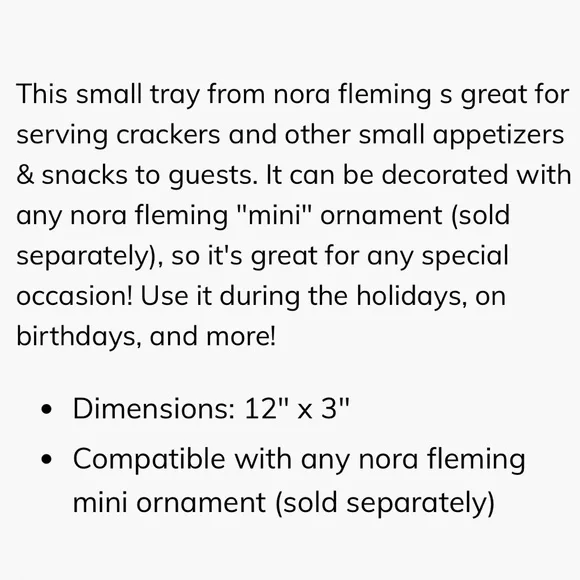 Nora Fleming Cream Pearl Dot serving Tray - Picture 7 of 12